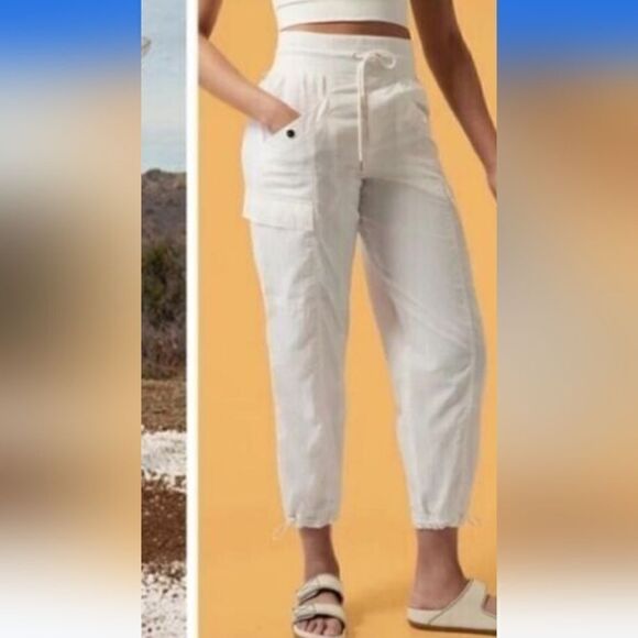 Alicia Keys for Athleta high waisted utility pants in ivory. Size 22 NW… - Picture 2 of 6
